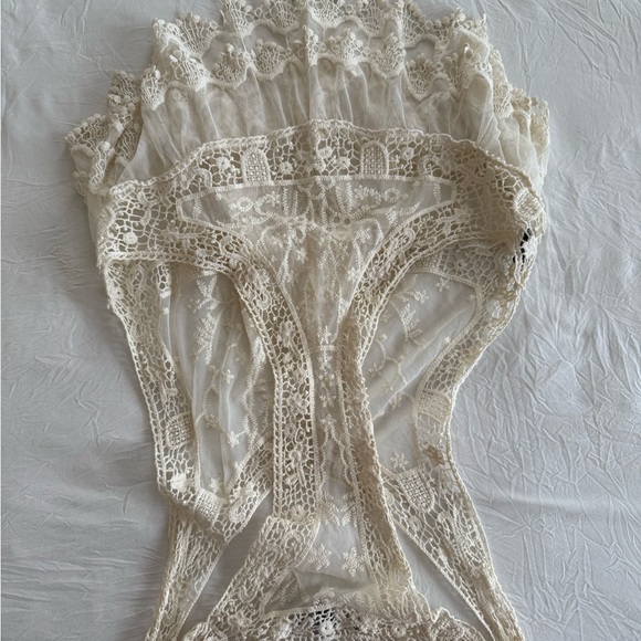 Free People Cream Lace Tank Top - Picture 4 of 8